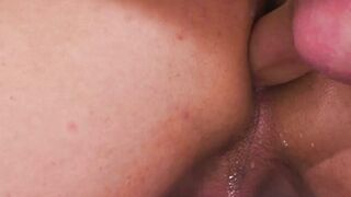 Busty Brunette Shemale Avery Lust Sucks Cock and Anal Fucks Guy in Doggy Style