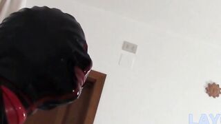Gagged Latina MILF Deepthroats Big Cock for Huge Face Cumshot
