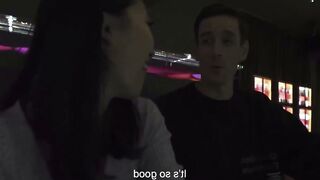 Chinese Slut Deepthroats Cock in Fishnet Pantyhose