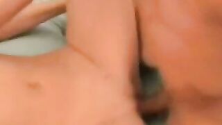 German Amateur Blonde Deepthroats Cock for Messy Facial
