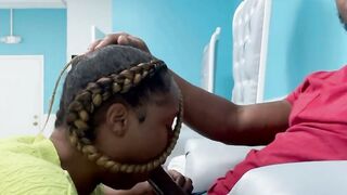 Big Ass Black Woman Sucks Fat Cock at Nail Salon