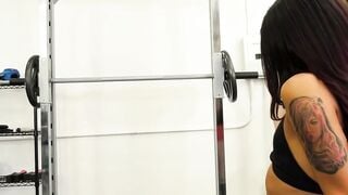 Jenna Creed Deepthroats Khloe Kay's Thick Cock in Gym Doggy Style