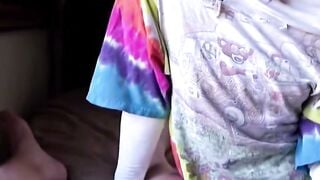 Laya Rae Deepthroats Thick Dick in Tie-Dye Step Sister POV