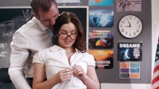 Leana Lovings Deepthroats Teacher Jason Sarcinelli in Classroom