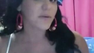 Big Titted Latina Webcam Babe Sucking Cock