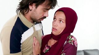 Hijab Stepmom Sucks Cock & Lets Stepson Use All Her Holes