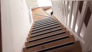 Stepbrother Banged Stuck Stepsister In Trap And Plowed Her Creampie