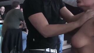 Princess Donna Bound & Roughly Fucked in Public Bathroom