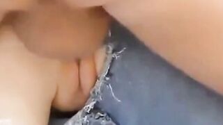 German Amateur Couple Sucks Cock in Tight Ripped Jeans