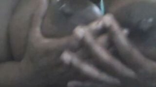 Ebony BBW Oily Pussy Dildo Solo Orgasm Webcam