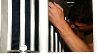Christian Wilde Sucks Cock & Gets Waxed Flogged in Outdoor Cage Gangbang