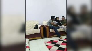 Desi Hijab Woman Gets Ass Fucked While Young Lovers Ride in Kitchen