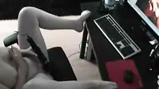 German MILF Watches Hot Guy Stroke His Cock And Cums Hard