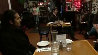 Juliette March Public Deepthroat & Spanking in Restaurant