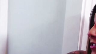 Layla London Deepthroats Hairy Cock On White Bed
