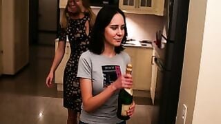 Abigail Mac Lesbian Foursome Finger Fucked in Living Room