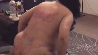Amateur Wife Sucks Cock While Tattooed Ass Gets Fucked on Couch