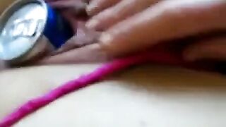 Danish Amateur Mature Woman Gaping Solo Play With Energy Drink Can