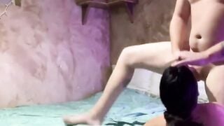 Brunette Amateur Latina Deepthroats Cock for Cumshot POV