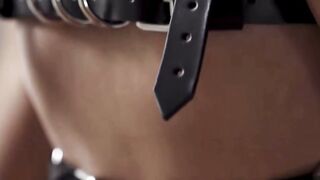 oriental women into Leather Harness Gets Doggy Style Nailed