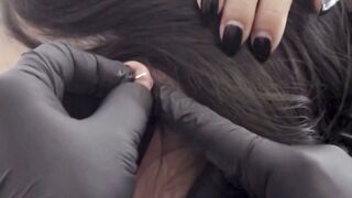 oriental women into Leather Harness Gets Doggy Style Nailed