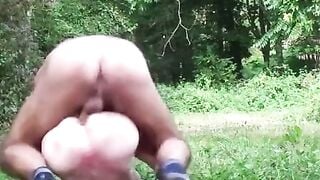 Natural Amateur Couple Rough Sex in Public Woods