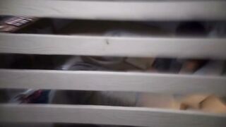 Monster Inside Closet Deepthroats Tight Snatch of Slender Girl on Bed