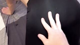 Inked Blonde Teens Blows Penis inside Tie Dye Shirt pov
