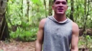 Muscular Hubby Watches Fiance Got Deepthroated by bbc into Jungle 3 way