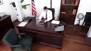 Blonde milf Principal Gets Banged on Desk by Professor