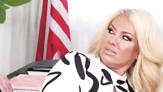 Blonde milf Principal Gets Banged on Desk by Professor