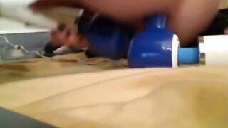 Double Hitachi Fun: Anal Squirting Webcam Show