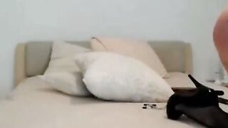 Webcam Girl's Spanking Session