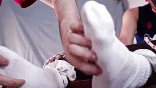 PM Tickling - Cute Hunk Jose’s Helpless Feet Get Mercilessly Tickled in Stocks