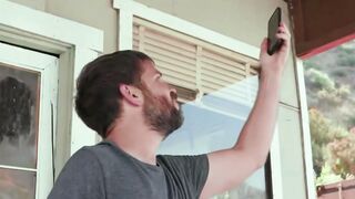 Dark haired Deepthroats Dick into Vehicle Then Riding It Rough