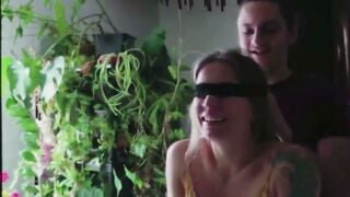 Blonde Woman Blindfolded and Bound to Bed for Extreme Private BONDAGE Sex