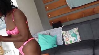 Black 19 yo Audition Blows Dick into Pink Underwear with Steven Rough