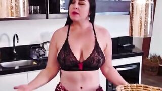 Mariana Blows Bf's Penis inside Three-way with Step-cougar