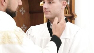 Priest Dominates Altar Boy in Steamy Church Encounter