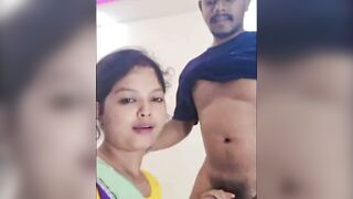desi Ex-wife Deepthroats Unshaved Penis into Saree