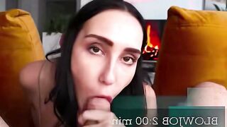 Inked milf Blows Stepson's Cock on Couch into Doggy Style Review