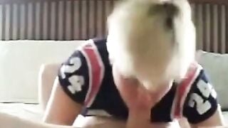Blonde Girl Enjoys 69 with Cumshot