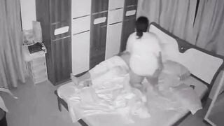 Punjab Lovers Sleeping inside Bed Caught on Secret Web cam at Night