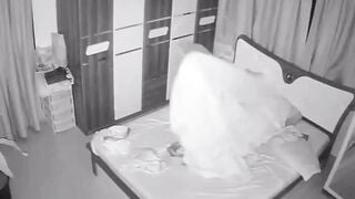 Punjab Lovers Sleeping inside Bed Caught on Secret Web cam at Night