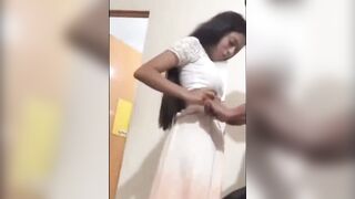 desi Village sluts inside White Saree Bends Over for Insane Lovers Action