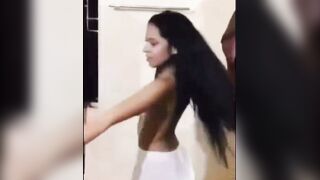 desi Village sluts inside White Saree Bends Over for Insane Lovers Action