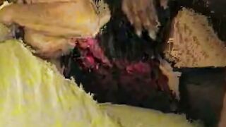 Ebony Gigolo Fucks Old Fiance on Bed
