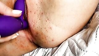 First-Time Vibrator Fun - Close-Up Webcam Solo