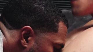 Sean Xavier Blows Zander Woodz's Long African Dick Deep throat
