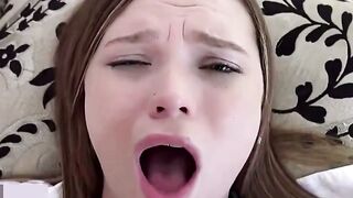 Mazy College bimbos Blows Dick & Swallows Cum Inside Vehicle pov